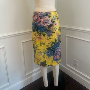 Diane Von Furstenberg Yellow Floral Sequin Dress
